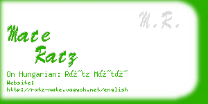 mate ratz business card